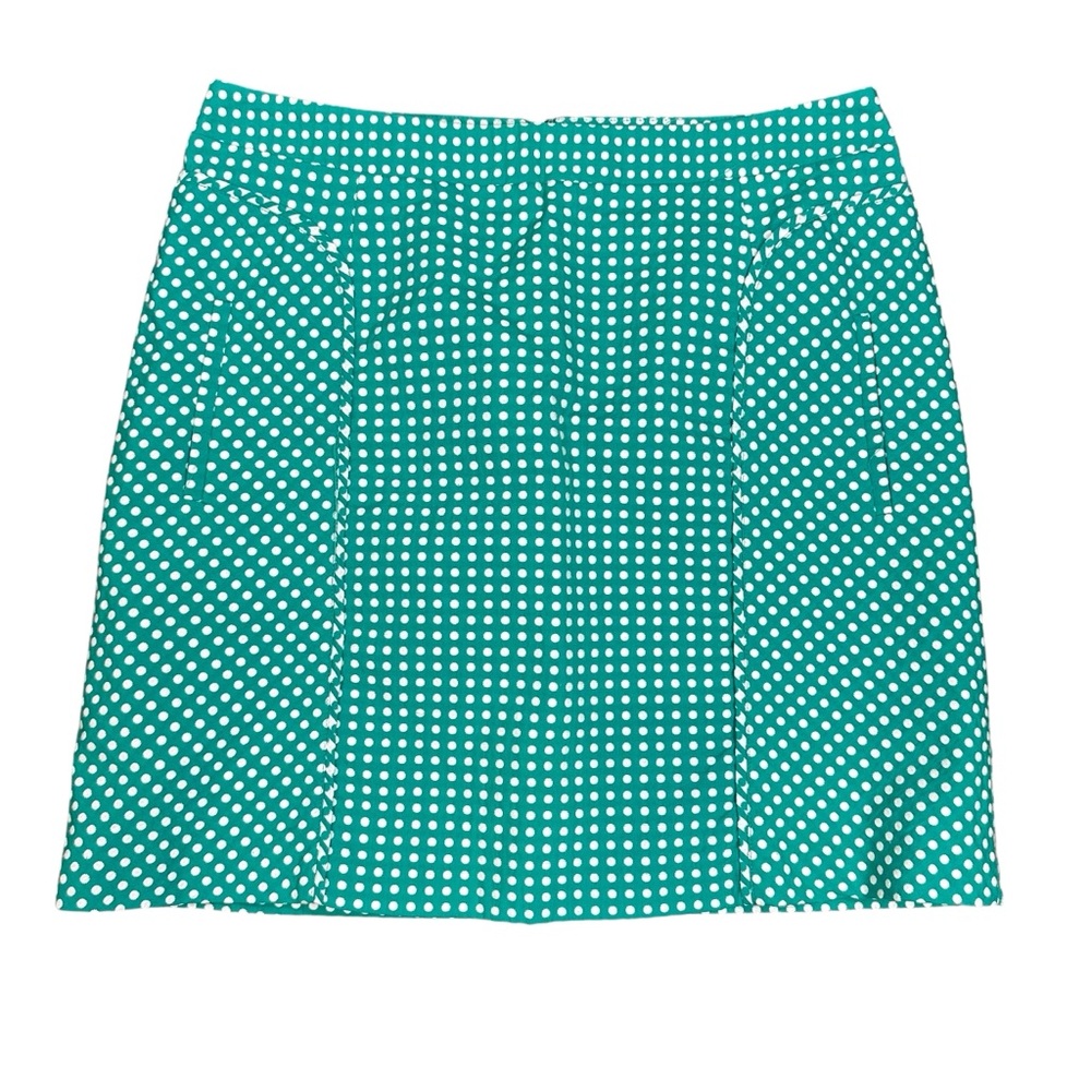 Laundry by Shelli Segal Teal Polka dot skirt